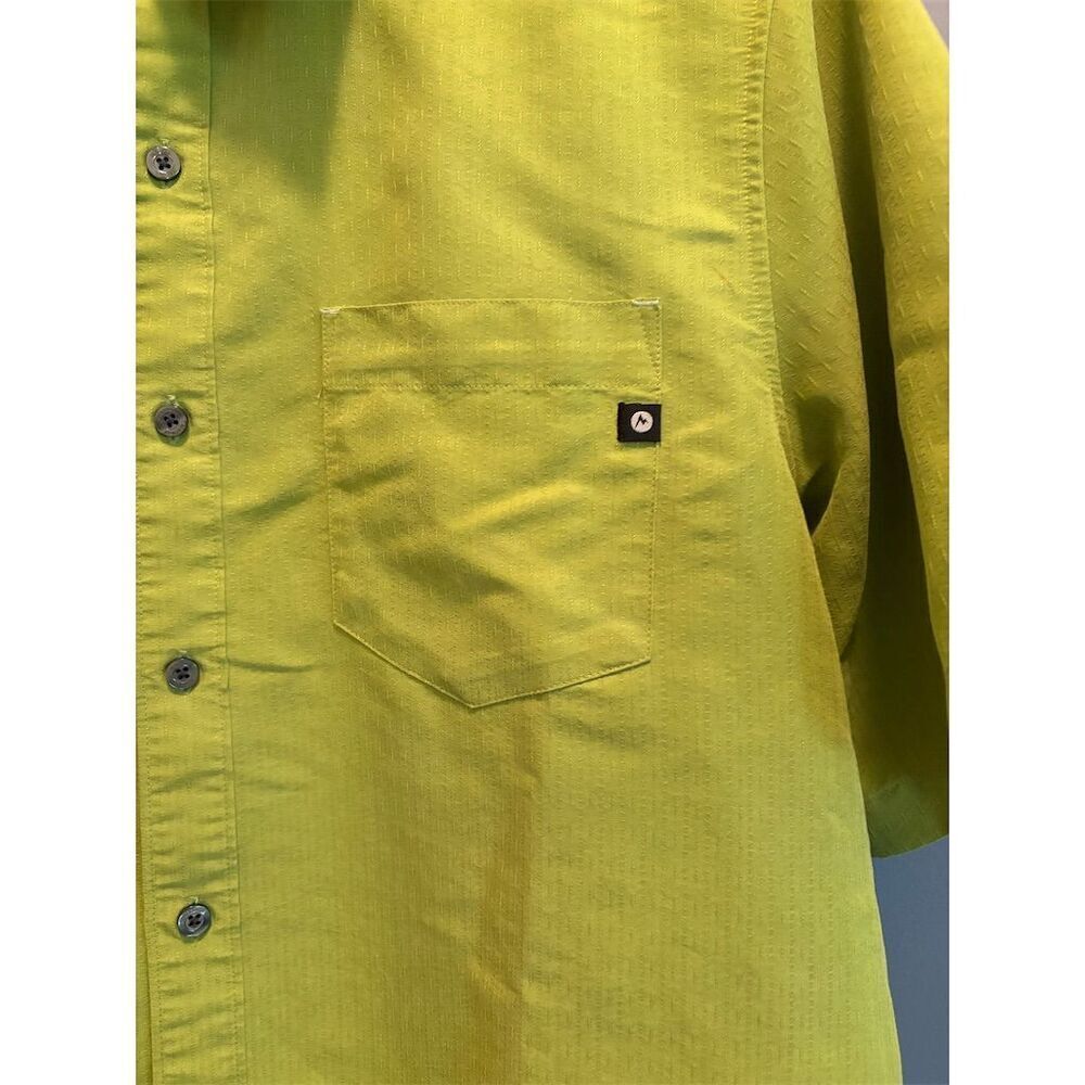 Marmot Men's L Green Short Sleeve Button-Up Shirt Casual Summer - Picture 2 of 10